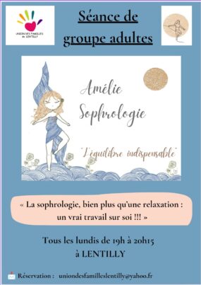 Affiche séance adulte de sophrologie à Lentilly.