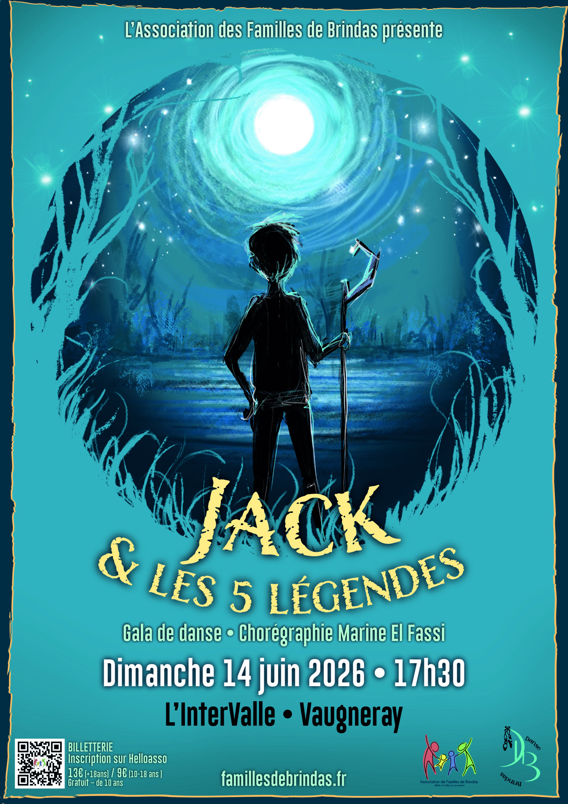 Affiche du gala de danse avec Jack.