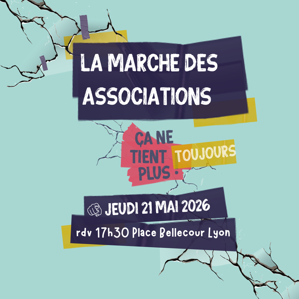 Affiche pour la marche des associations